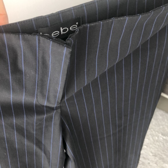 BEBE Navy Fitted Bodycon Dress Pants, 4 - Picture 3 of 5